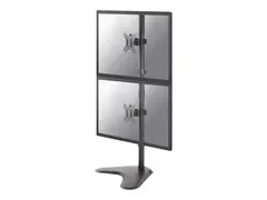 Neomounts FPMA-D550DDV - Stativ for 2 LCD-skjermer - svart - skjermstørrelse: 10"-32" - skrivebordsstativ, skrivebordsmonterbar