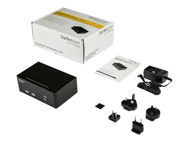 StarTech.com 2-Port DisplayPort KVM Switch - Dual-Monitor - 4K 60 ...