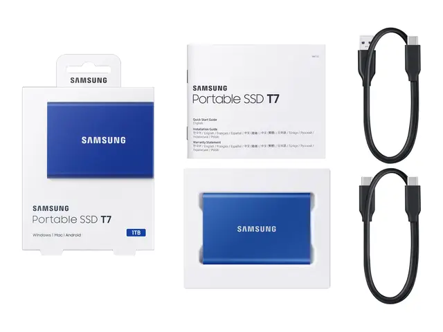 Samsung T7 MU-PC1T0H - SSD kryptert 1 TB ekstern (bærbar) USB 3.2 ...