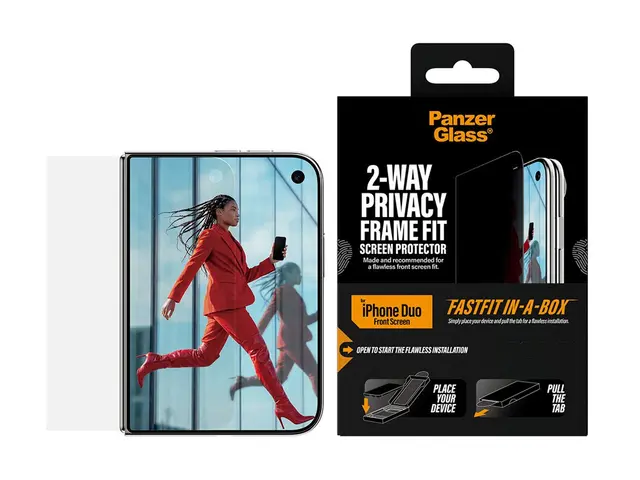 PanzerGlass® 2-Way Privacy Sub Screen Protector iPhone 2026 Fold | Ultra-Wide Fit w. FASTFIT IN-A-BOX 