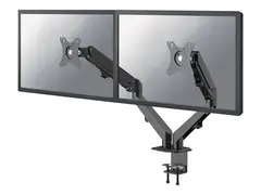 Neomounts DS70-700BL2 - Monteringssett (skrivebordsmontering) justerbar dobbelarm i full bevegelse - for 2 LCD-skjermer - svart - skjermstørrelse: 17"-27" - klemmemonterbar