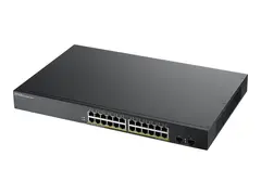 Zyxel GS1900-24HPv2 - Switch - smart - 24 x 10/100/1000 (PoE) + 2 x 10/100/1000 rackmonterbar, veggmonterbar - PoE (170 W)