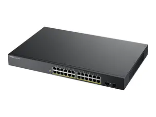 Zyxel GS1900-24HPv2 - Switch - smart 24 x 10/100/1000 (PoE) + 2 x 10/100/1000 - rackmonterbar, veggmonterbar - PoE (170 W)