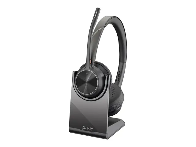 Poly Voyager 4320 - Hodesett on-ear Bluetooth trådløs svart Certif...