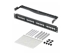 Startech - Koblingspanel - veggmonterbar, rackmonterbar CAT 5e/6 - UTP - svart - 1U - 19" - 24 porter