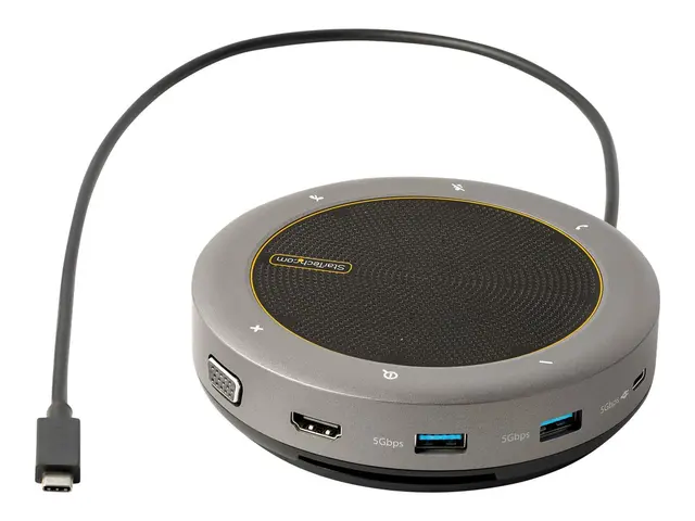 StarTech.com USB-C Conference Speaker Mini Dock, Portable Boardroo...