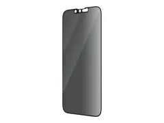 PanzerGlass - Skjermbeskyttelse for mobiltelefon ultrabred passform - glass - med personvernsfilter - rammefarge svart - for Apple iPhone 13, 13 Pro, 14