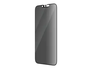 PanzerGlass - Skjermbeskyttelse for mobiltelefon ultrabred passform - glass - med personvernsfilter - rammefarge svart - for Apple iPhone 13, 13 Pro, 14