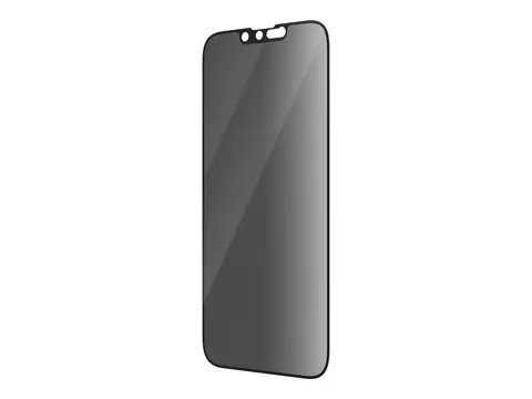 PanzerGlass - Skjermbeskyttelse for mobiltelefon ultrabred passform - glass - med personvernsfilter - rammefarge svart - for Apple iPhone 13, 13 Pro, 14