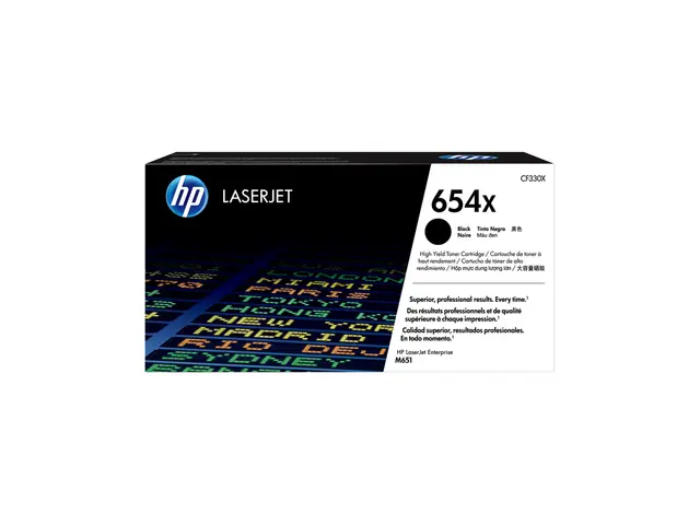 HP 654X - Høy ytelse - svart - original - LaserJet - tonerpatron (...