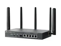 TP-Link Omada ER706WP-4G V1 - Trådløs ruter WWAN 4-portssvitsj - 1GbE - WAN-porter: 6 - Wi-Fi 6 - Dobbeltbånd - 4G, 3G