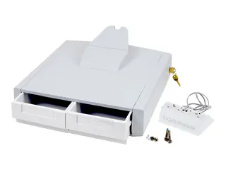 Ergotron StyleView Primary Double Drawer Monteringskomponent (skuffmodul) - låsbar - grå, hvit - vognmonterbar