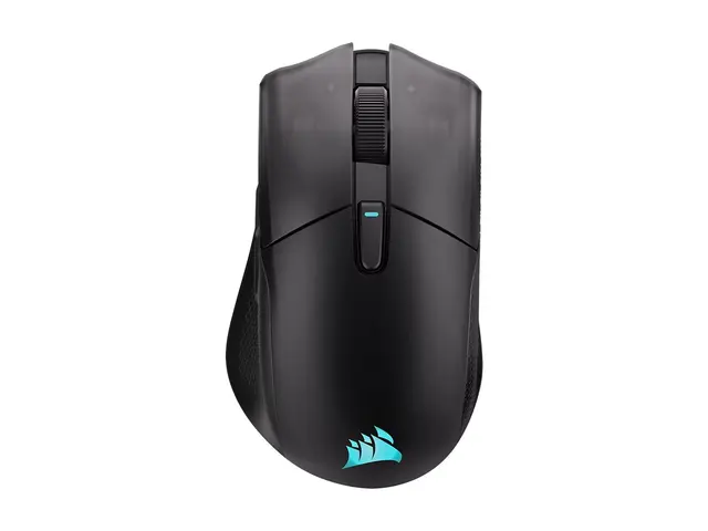 CORSAIR HARPOON v2 - Mus - ergonomisk - høyrehendt optisk - 6 knapper - kablet, trådløs - USB-C, Bluetooth, 2.4 GHz - USB Slipstream trådløs mottaker 