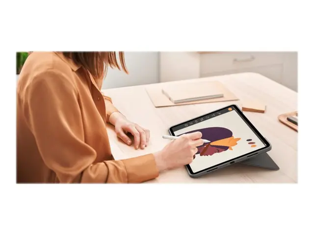 Logitech Combo Touch - Tastatur og folioveske - med styrepute - ba...