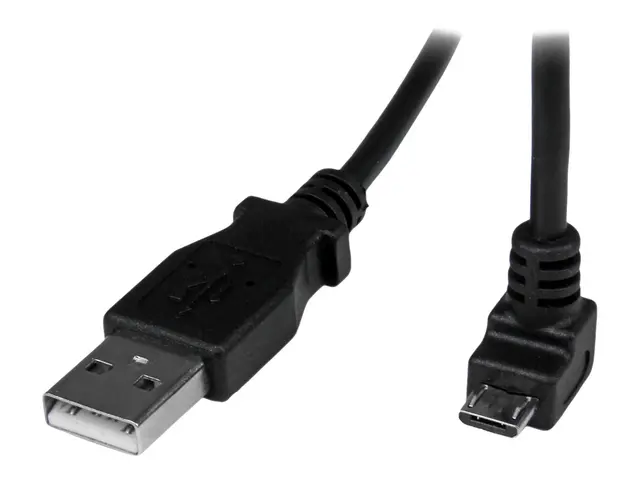 StarTech.com 2m Micro USB Cable Cord - A to Down Angle B Angled 1x...