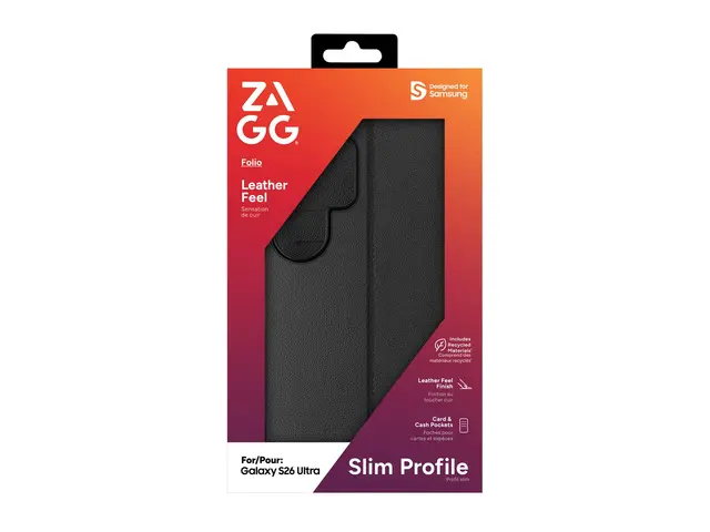 Zagg - Lommebok for mobiltelefon folio lær Samsung Galaxy S26+