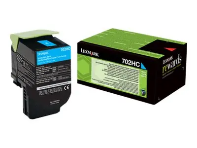 Lexmark 702HC - Høy ytelse - cyan - original - tonerpatron LCCP, L...