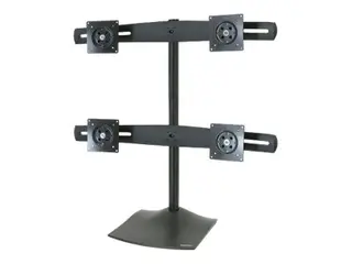 Ergotron DS100 Quad-Monitor Desk Stand - Stativ for 4 LCD-skjermer - aluminium, st&#229;l - svart - skjermst&#248;rrelse: inntil 24&quot; - skrivebord