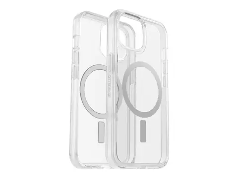 OtterBox Symmetry Series Clear Baksidedeksel for mobiltelefon - MagSafe-samsvar - polykarbonat, syntetisk gummi - blank - for Apple iPhone 13, 14, 15