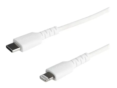 STARTECH 1M USB C TO LIGHTNING CABLE WHITE - ARAMID FIBER