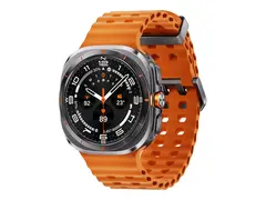 Samsung Galaxy Watch Ultra - 47 mm titan - smartklokke med marineb&#229;nd - gummi - oransje - b&#229;ndbredde: S/M/L - display 1.5&quot; - 32 GB - Wi-Fi, LTE, NFC, Bluetooth - 4G - 60.5 g - titangr&#229;