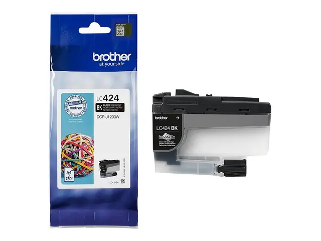 Brother LC424BK - Svart - original - blekkpatron - for Brother DCP...