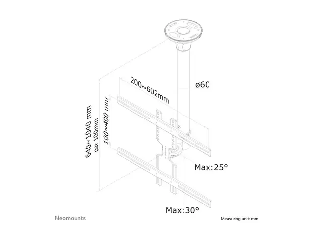 Neomounts FPMA-C400 - Brakett full bevegelse for LCD-skjerm sølv s...