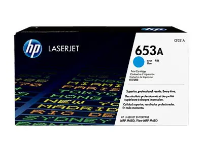 HP 653A - Cyan original LaserJet tonerpatron (CF321A) for Color En...