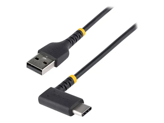 StarTech.com 1ft (30cm) USB A to C Charging Cable Right Angle, Hea...