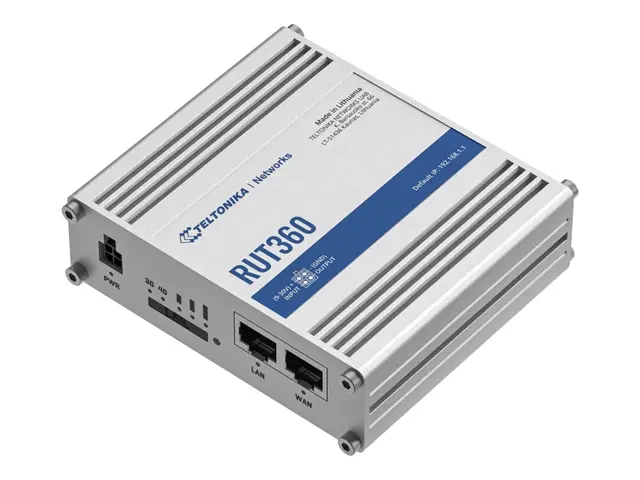 Teltonika RUT360 - Trådløs ruter WWAN Wi-Fi 2,4 GHz DIN-skinnemont...