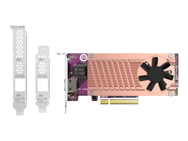 QNAP QM2-2P10G1TB - Diskkontroller M.2 PCIe 3.0 x4 (NVMe) lav prof...