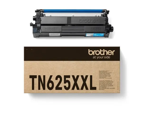Brother TN625XXLC - Høykapasitets cyan original boks tonerpatron f...