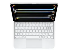 Apple Magic Keyboard - Tastatur og folioveske med styrepute - bakbelysning - Apple Smart connector - QWERTY - Internasjonal engelsk / kanadisk fransk - hvit