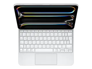 Apple Magic Keyboard - Tastatur og folioveske med styrepute - bakbelysning - Apple Smart connector - QWERTY - Internasjonal engelsk / kanadisk fransk - hvit