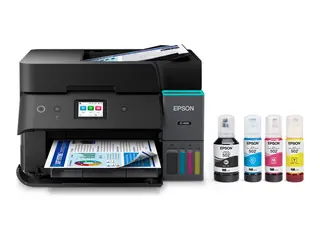 Epson EcoTank ET-4950 - Multifunksjonsskriver farge - ink-jet - ITS - A4/Letter (medie) - opp til 12 spm (kopiering) - opp til 18 spm (trykking) - 250 ark - 33.6 kbps - Wi-Fi(ac), USB, LAN - svart