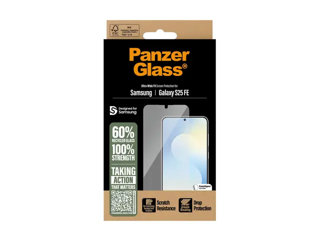 PanzerGlass Galaxy S25 FE Skjermbeskytter Ultra-Wide Fit 
