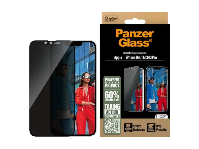 PanzerGlass - Skjermbeskyttelse for mobiltelefon ultravid passform...
