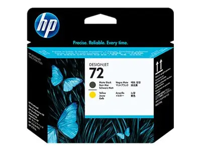 HP 72 - Gul, matt svart skriverhode for DesignJet T1100, T1100ps, ...