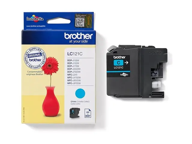 Brother LC121C - Cyan original blekkpatron for DCP-J100, DCP-J105,...