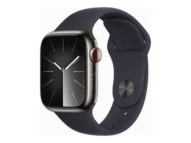 Apple Watch Series 9 (GPS + Cellular) - 41 mm rustfritt grafittstå...
