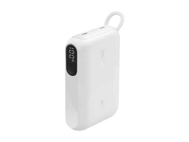 Belkin BoostCharge - Strømbank med skjerm 10000 mAh 20 watt PD, Fa...