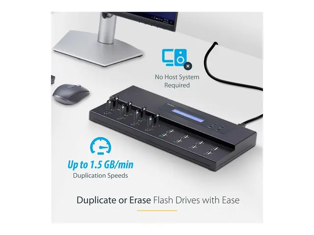 StarTech.com Standalone USB Duplicator - USB Duplicator and Eraser...