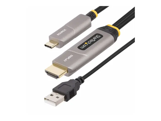 Startech 50ft (15.2m) USB-C to HDMI 2.0 Active Optical Cable, 4K 6...