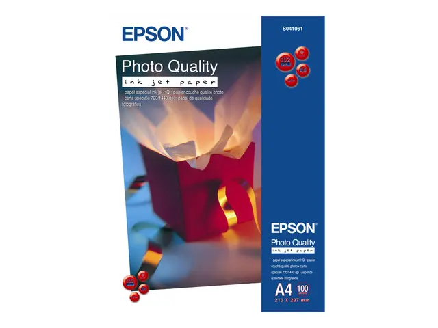 Epson Photo Quality Ink Jet Paper - Matt - belagt - ren hvit - A4 ...