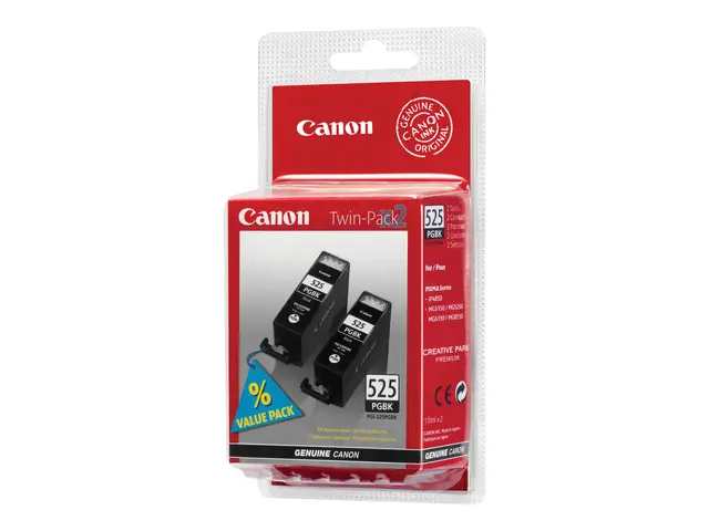 Canon PGI-525PGBK Twin Pack - 2-pack 19 ml svart original blekkbeh...