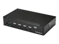 StarTech.com 4 Port HDMI KVM - HDMI KVM Switch 1080p - USB 3.0 &amp; Audio Support - KVM Video Switch (SV431HDU3A2) - KVM / lyd / USB-svitsj - 4 porter - rackmonterbar
