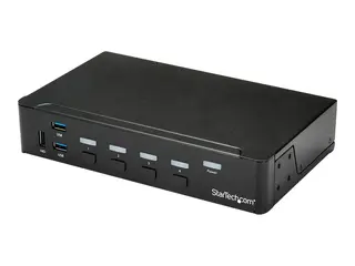 Startech 4 Port HDMI KVM - HDMI KVM Switch 1080p - USB 3.0 &amp; Audio Support - KVM Video Switch (SV431HDU3A2) - KVM / lyd / USB-svitsj - 4 porter - rackmonterbar