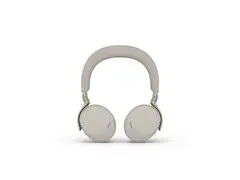 Jabra Evolve3 75 UC - Hodesett - on-ear - Bluetooth trådløs - aktiv støydemping - USB-C via Bluetooth-adapter - varm gråfarge - UC-sertifisert, Zoom Certified, Google Meet Certified