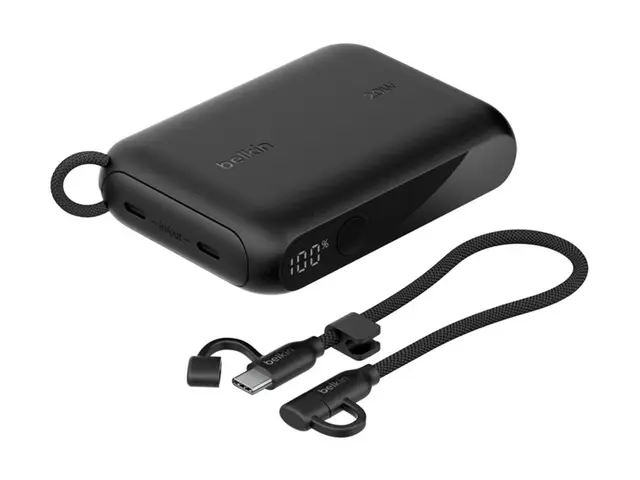 Belkin BoostCharge - Strømbank med skjerm 10000 mAh 20 watt PD, Fa...