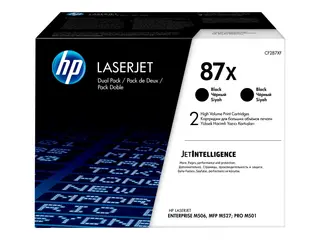 HP 87X - 2-pack - Høy ytelse - svart original - LaserJet - tonerpatron (CF287XD) - for LaserJet Enterprise M506, MFP M527; LaserJet Enterprise Flow MFP M527; LaserJet Pro M501